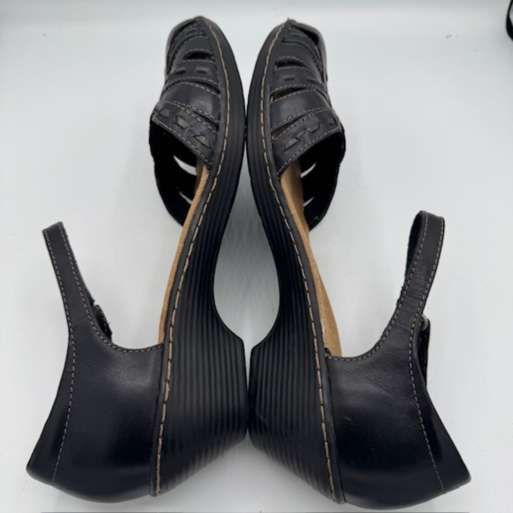 Clarks Women's Wendy Estate Black Leather Ankle Strap Sandals Size 11 NEW!!! - Picture 8 of 8